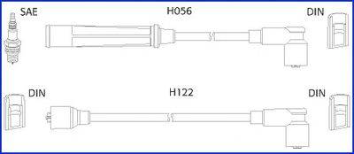 HITACHI 134474 Комплект дротів запалювання