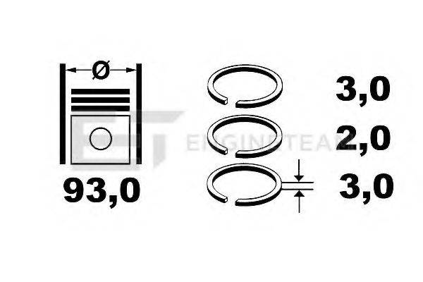 ET ENGINETEAM R1001300 Комплект поршневих кілець