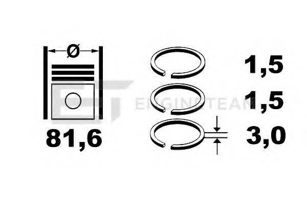 ET ENGINETEAM R1003200 Комплект поршневих кілець