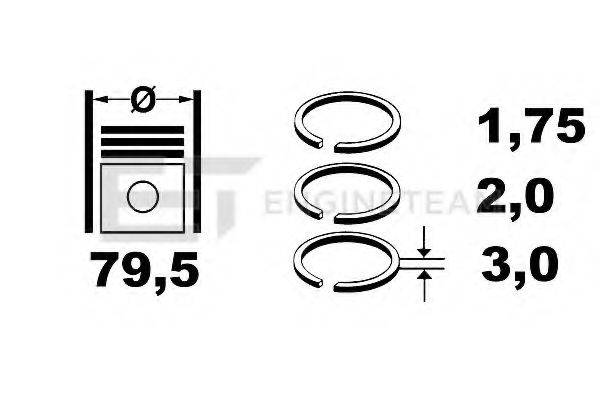 ET ENGINETEAM R1005000 Комплект поршневих кілець