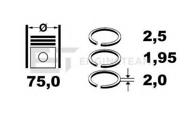 ET ENGINETEAM R1009300 Комплект поршневих кілець