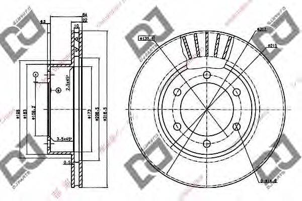 DJ PARTS BD1011 гальмівний диск