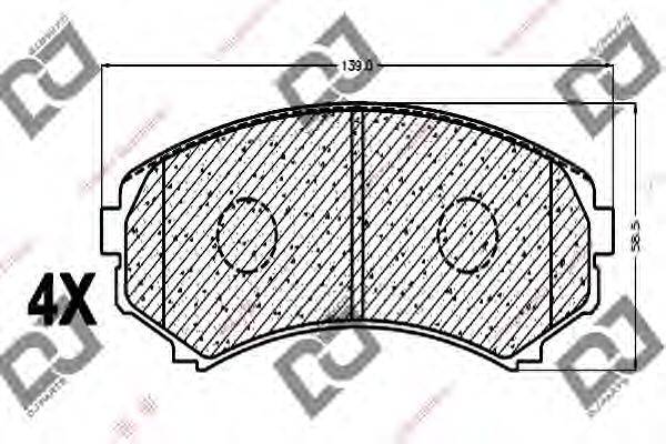 DJ PARTS BP1018 Комплект гальмівних колодок, дискове гальмо