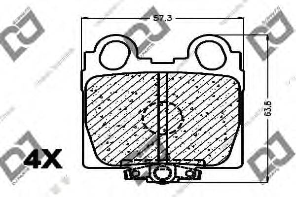 DJ PARTS BP1073 Комплект гальмівних колодок, дискове гальмо