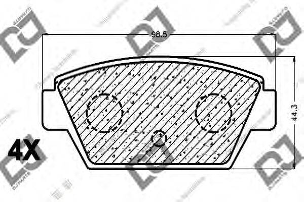 DJ PARTS BP1078 Комплект гальмівних колодок, дискове гальмо