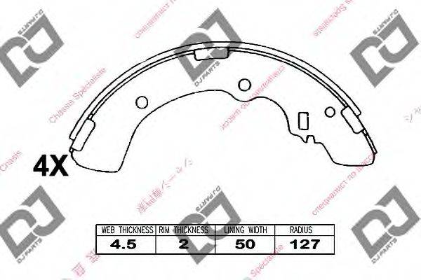 DJ PARTS BS1003 Комплект гальмівних колодок