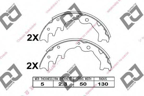 DJ PARTS BS1032 Комплект гальмівних колодок