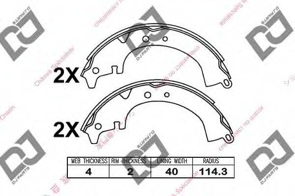 DJ PARTS BS1043 Комплект гальмівних колодок