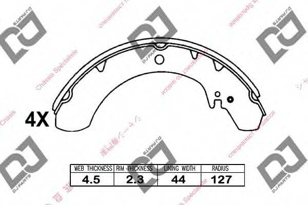 DJ PARTS BS1068 Комплект гальмівних колодок