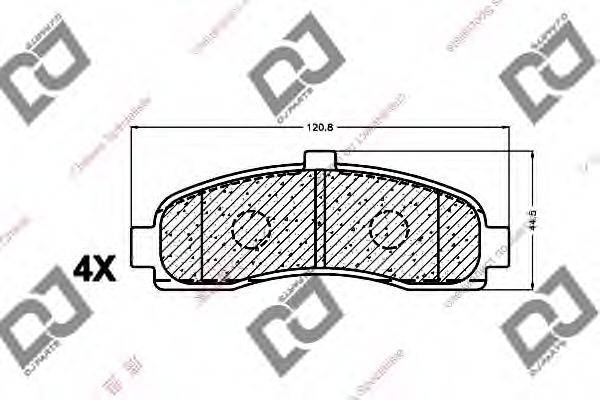 DJ PARTS BP1360 Комплект гальмівних колодок, дискове гальмо