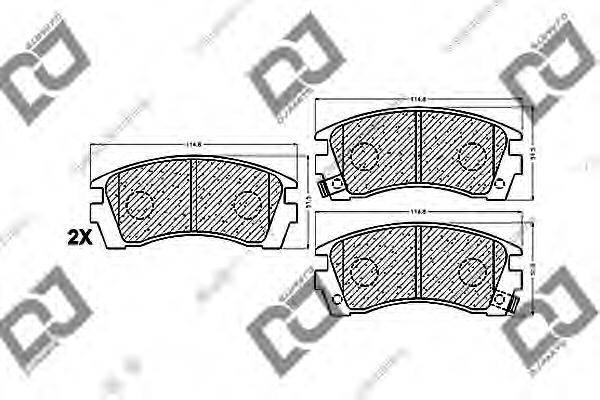 DJ PARTS BP1479 Комплект гальмівних колодок, дискове гальмо