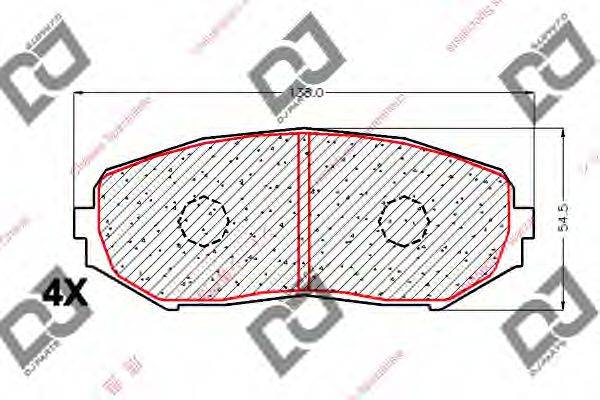 DJ PARTS BP1861 Комплект гальмівних колодок, дискове гальмо