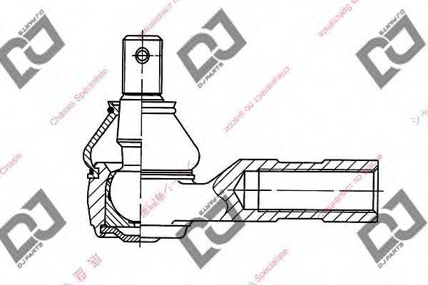 DJ PARTS DE1012 Наконечник поперечної кермової тяги