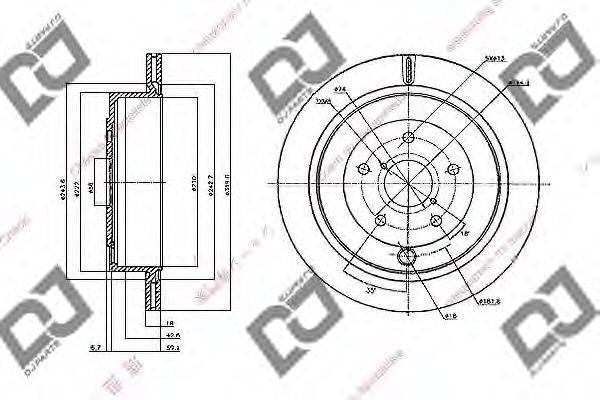 DJ PARTS BD2092 гальмівний диск