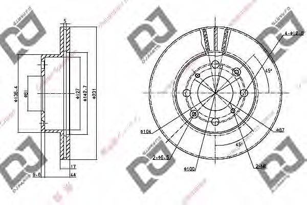 DJ PARTS BD1110 гальмівний диск