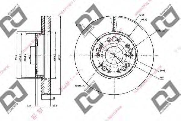 DJ PARTS BD2032 гальмівний диск