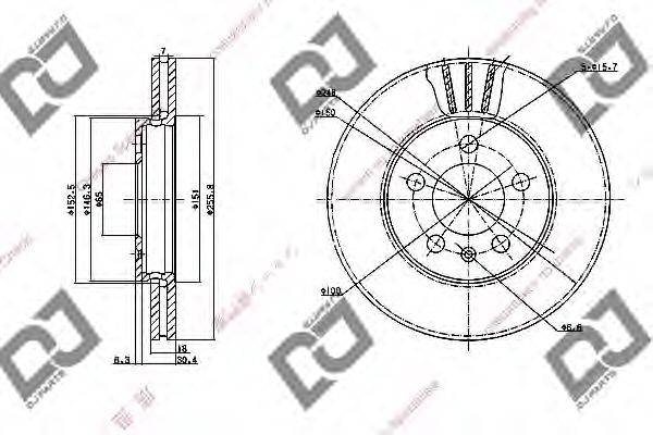 DJ PARTS BD1171 гальмівний диск