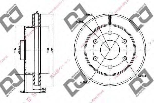 DJ PARTS BD1204 гальмівний диск
