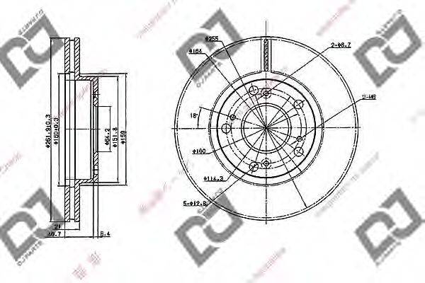 DJ PARTS BD1941 гальмівний диск