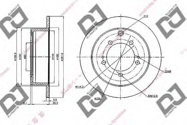 DJ PARTS BD2082 гальмівний диск