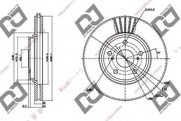 DJ PARTS BD1291 гальмівний диск