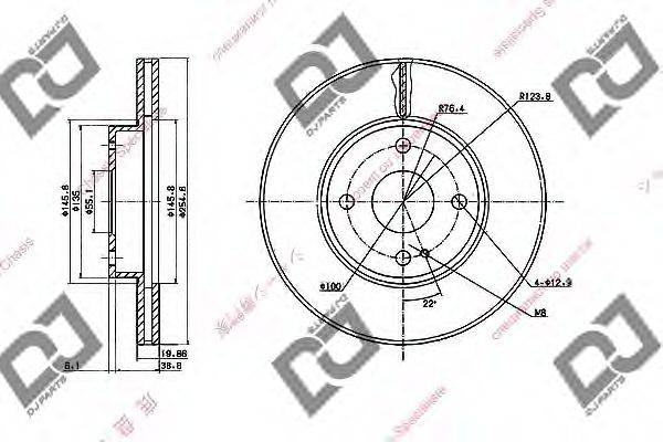 DJ PARTS BD1726 гальмівний диск