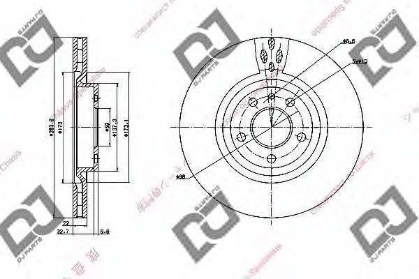 DJ PARTS BD1931 гальмівний диск