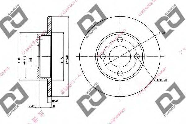 DJ PARTS BD1579 гальмівний диск