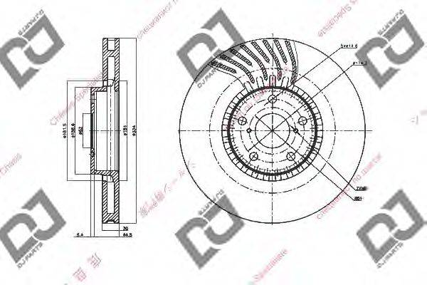 DJ PARTS BD1435 гальмівний диск