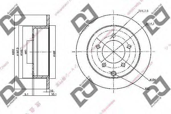 DJ PARTS BD1383 гальмівний диск