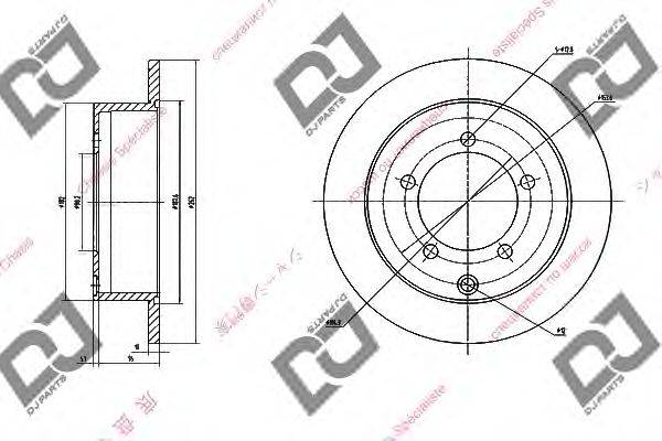 DJ PARTS BD1388 гальмівний диск