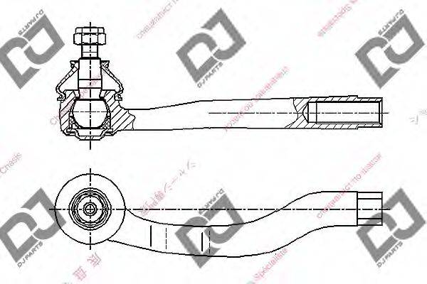 DJ PARTS DE1058 Наконечник поперечної кермової тяги