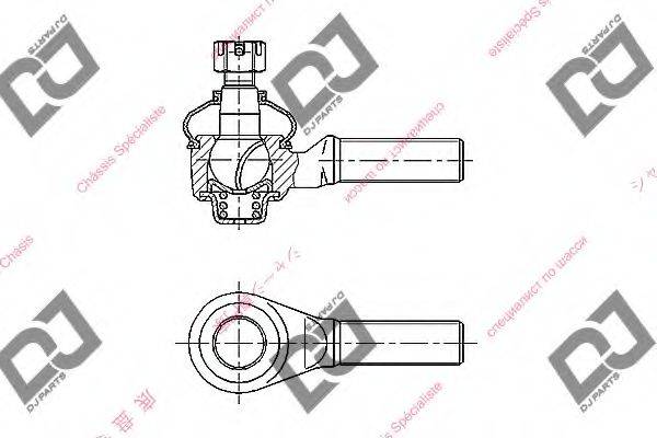 DJ PARTS DE1167 Наконечник поперечної кермової тяги