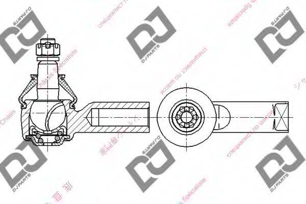 DJ PARTS DE1288 Наконечник поперечної кермової тяги