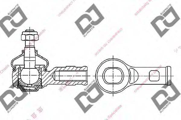 DJ PARTS DE1373 Наконечник поперечної кермової тяги