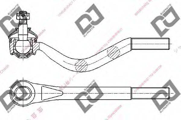 DJ PARTS DE1406 Наконечник поперечної кермової тяги