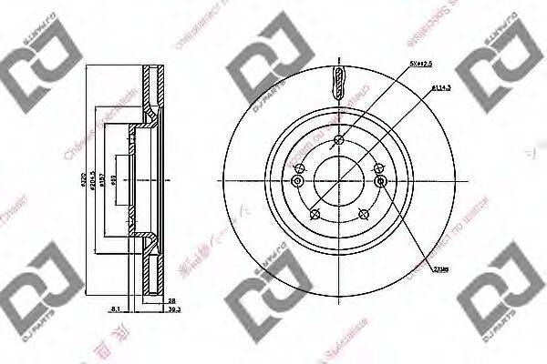 DJ PARTS BD2188 гальмівний диск