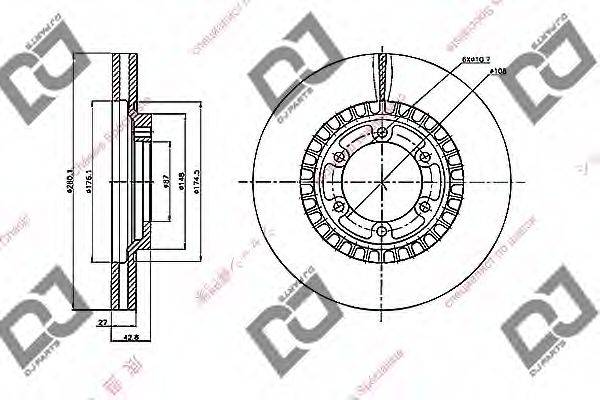 DJ PARTS BD2190 гальмівний диск