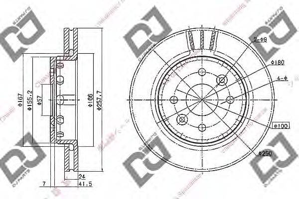 DJ PARTS BD2192 гальмівний диск