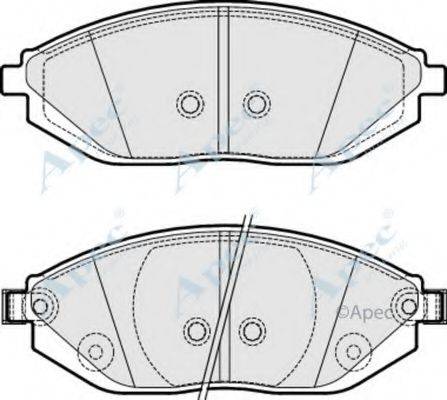 APEC BRAKING PAD1874 Комплект гальмівних колодок, дискове гальмо