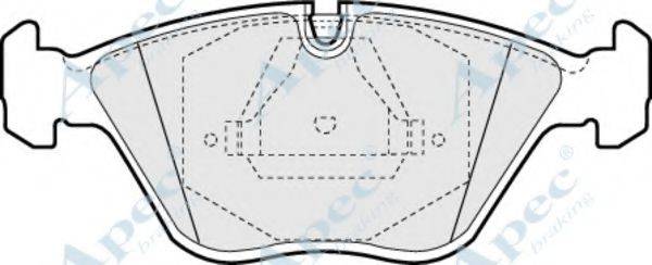APEC BRAKING PAD655 Комплект гальмівних колодок, дискове гальмо