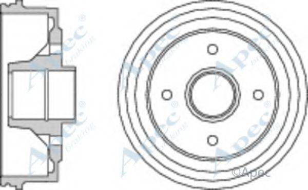 APEC BRAKING DRM9132 Гальмівний барабан