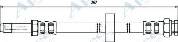 APEC BRAKING HOS3349 Гальмівний шланг