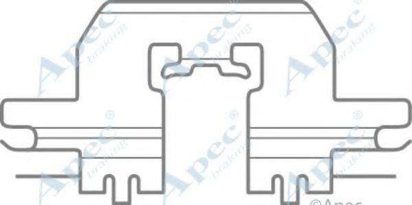 APEC BRAKING KIT1082 Комплектуючі, гальмівні колодки