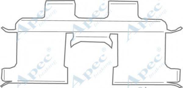 APEC BRAKING KIT1124 Комплектуючі, гальмівні колодки