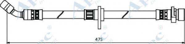 APEC BRAKING HOS3981 Гальмівний шланг