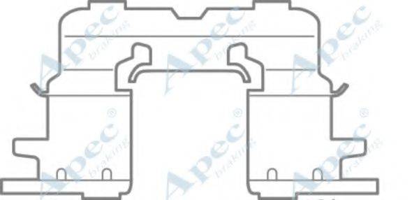 APEC BRAKING KIT594 Комплектуючі, гальмівні колодки