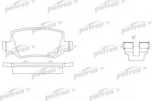 PATRON PBP1782 Комплект гальмівних колодок, дискове гальмо