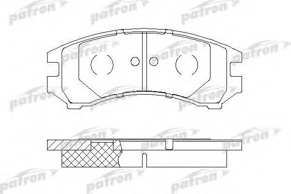 PATRON PBP550 Комплект гальмівних колодок, дискове гальмо