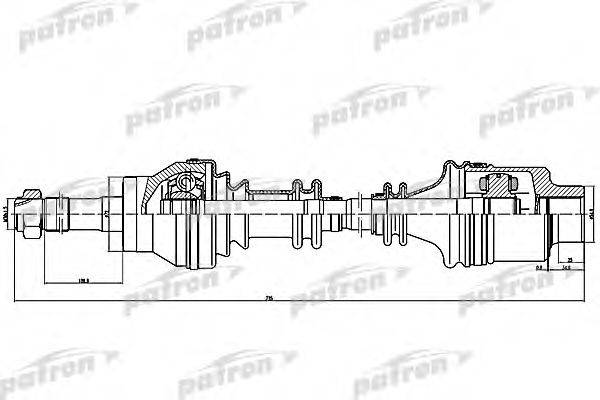 PATRON PDS0093 Приводний вал